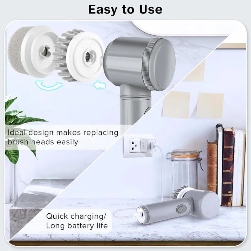 Cordless Power Spin Scrubber